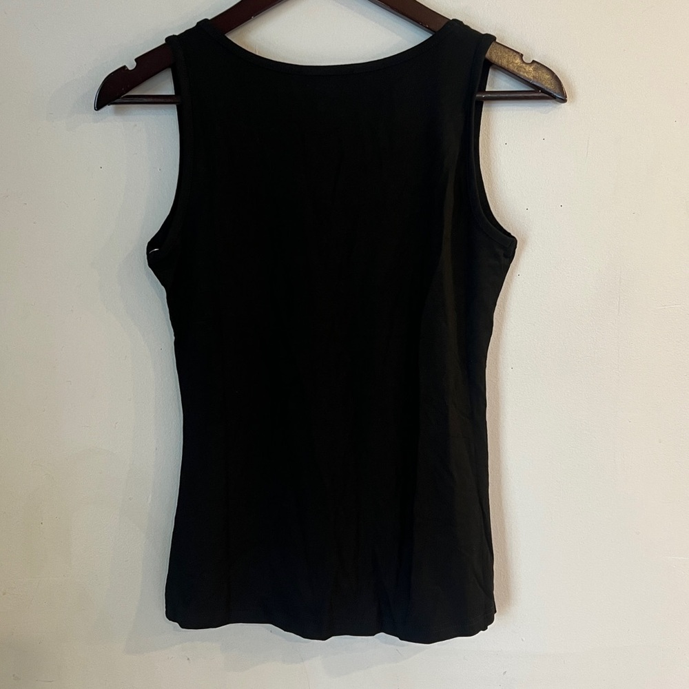 A.Z.I Women’s Black Embellished Scoop Neck Tank Top Size XS NEW - Picture 2 of 5